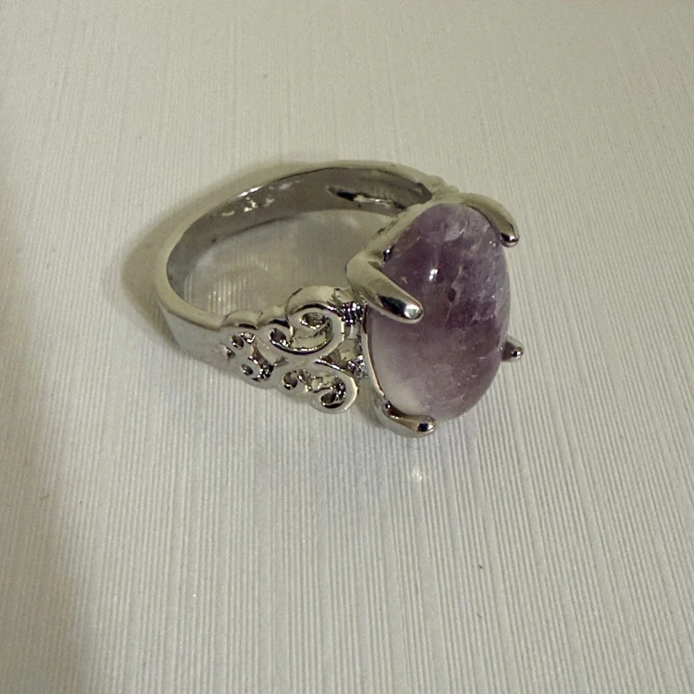 Women’s Ring Silver & Royal Purple Women’s Boho Jewelry Women’s Ring Size 7